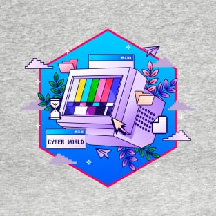 Old PC - Retrowave, retro 80s T-Shirt